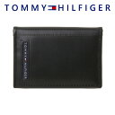 トミーヒルフィガー 名刺入れ（メンズ） トミーヒルフィガー TOMMY HILFIGER 名刺入れ カードケース レザー ロゴ メンズ 31tl20x026