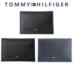 トミー ヒルフィガー 名刺入れ（メンズ） トミーヒルフィガー TOMMY HILFIGER 名刺入れ カードケース レザー ロゴ メンズ 31tl20x014　51978 118572 BOX付