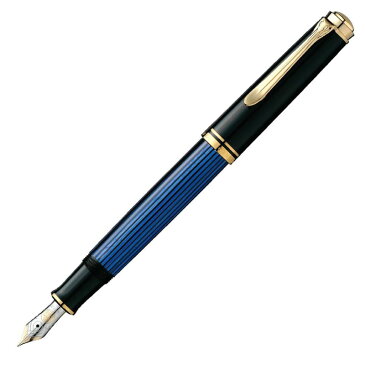ペリカン Pelikan 万年筆 Souveran スーべレーン M800 ブルーストライプ 青縞 ロジウム装飾18金ペン先 吸入式 ペン先:EF 1031023EF