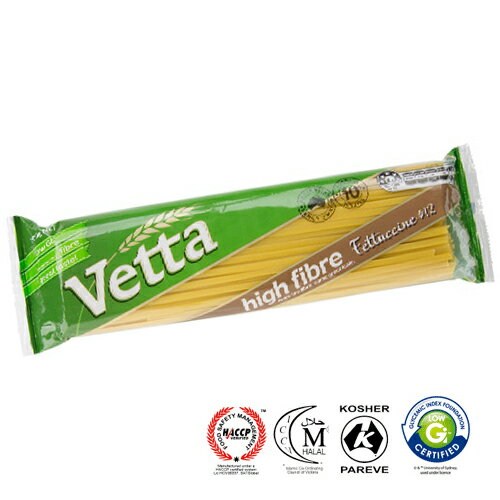 再入荷！！フィットチーネ☆食物繊維2倍パスタ！！　オーストラリア産スパゲティー【Vetta】低GI◆ハイファイバータイプ500g×12袋セット◆送料無料！◆全粒粉パスタより低GI◆ダイエットにも！【通常納品書なし】