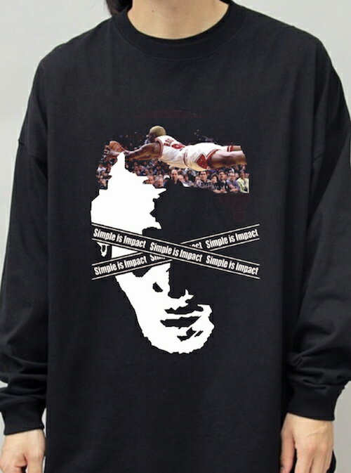 Rakuten - ロンT ロンt 長袖 メンズ お洒落 おしゃれ スポーツ 送料無料 ヒップホップ系 HIPHOP 西海岸 ダンス衣装 デニスロッドマン ロッドマン 運動 バスケ ストリート系 ストリート オフホワイト 白 黒 ジョーダン スケーター バンドマン NBA ギャング プレゼント ギフト
