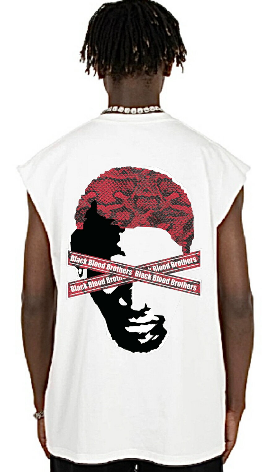 【Black Blood Brothers】Tシャツ tシャツ 半袖 メンズ カットオフ 切りっぱなし お洒落 おしゃれ スポーツ ヒップホップ系 ダンス衣装 夏 春 コーデ デニスロッドマン ロッドマン 運動 バスケ ストリート系 ジョーダン かっこいい タンクトップ ロゴ 白 黒 バスケウェア