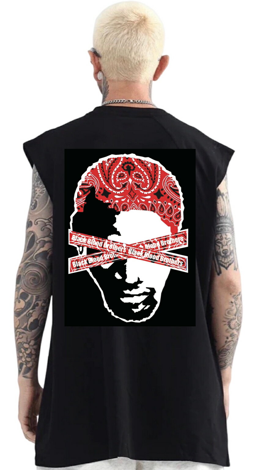 【Black Blood Brothers】Tシャツ tシャツ 半袖 メンズ カットオフ 切りっぱなし お洒落 おしゃれ スポーツ ヒップホップ系 ダンス衣装 夏 春 コーデ デニスロッドマン ロッドマン 運動 バスケ ストリート系 ジョーダン かっこいい タンクトップ ロゴ 白 黒 バスケウェア