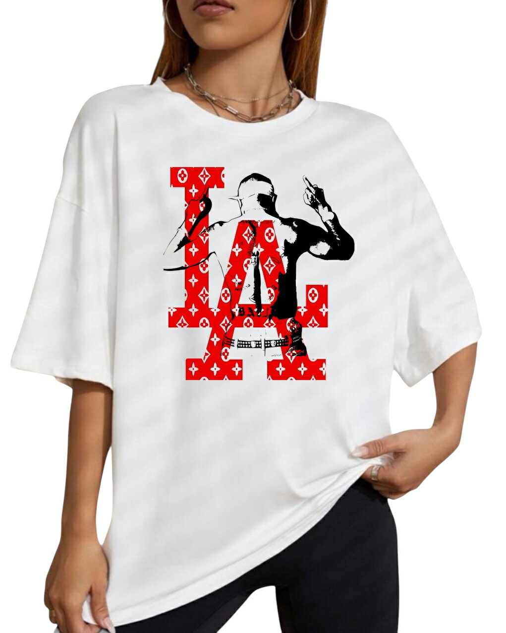 Rakuten - Tシャツ tシャツ 半袖 お洒落 おしゃれ スポーツ 送料無料 ヒップホップ系 HIPHOP 20代 30代 大人 ダンス衣装 夏 春 コーデ ストリート系 ストリート 白 黒 可愛い ストリート系 ストリートブランド カッコイイ かっこいい 誕生日 プレゼント ロゴ 可愛い LA