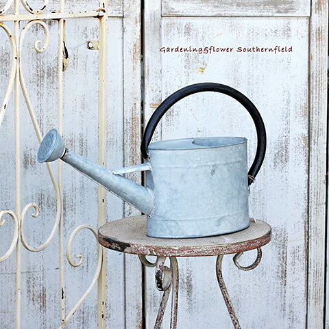 ガーデニング雑貨 アンティーク調シンプル アイアンハンドル ブリキジョウロのサムネイル