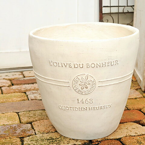 ガーデニング雑貨 鉢 グラスファイバー ボヌールオリーブロング M