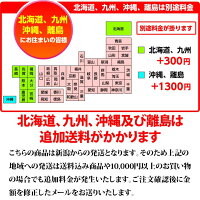 送料として北海道、九州は300円、沖縄県は1300円かかります