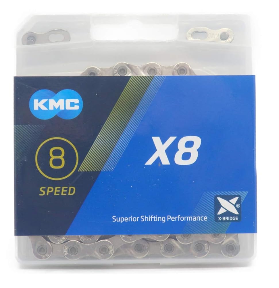 KMC X8 チェーン 8速/8S/8スピード用 silver（シルバー）114Links [並行輸入品]