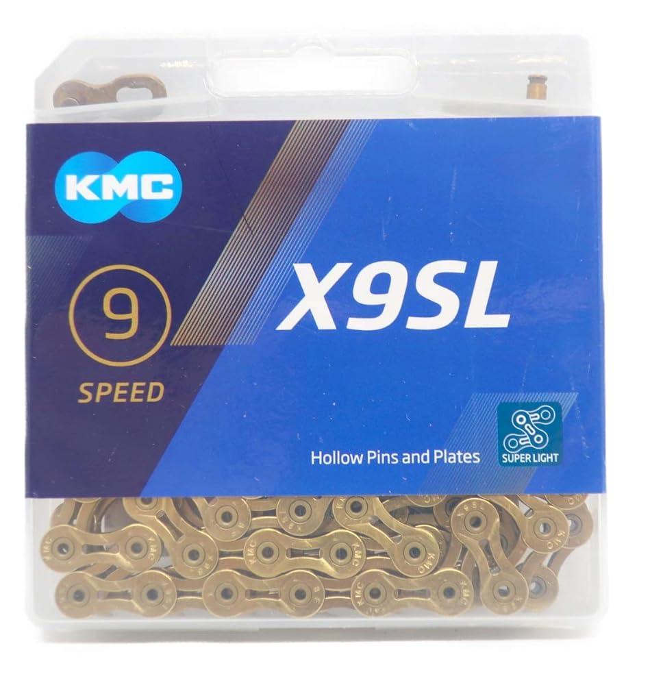 KMC X9SL チェーン 9スピード/9s/9速 114Links (ゴールド(gold)) [並行輸入品]