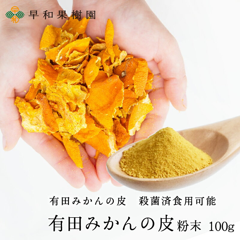 陳皮 みかんの皮 有田みかんの皮粉末 100g パウダー 安心の国産 和歌山県有田産 βクリプトキサンチン ジョブチューン 温州みかん 健康食品 早和果樹園