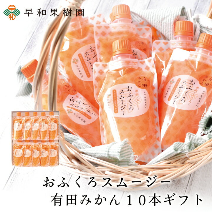 飲むゼリー ギフト 詰め合わせ みかんゼリー 飲むゼリー ギフト 子ども プレゼント スムージー パウチ おふくろスムージー有田みかん10本ギフト 送料無料 み...