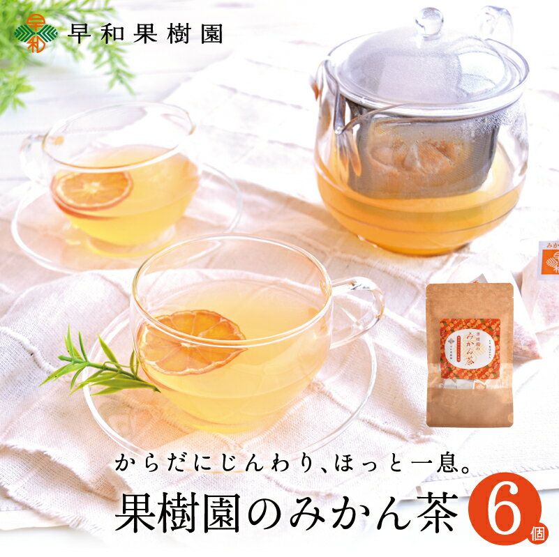 お茶 ティーバッグ 果樹園のみかん茶 7包入×6個セット 国産 健康 ノンカフェイン みかんの皮 有田みかん 有田みかんの皮 無添加 フルーツティー 無着色 メール便 送料無料 早和果樹園