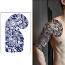 タトゥーシール メンズ 和柄 和彫りシール ボディーシール 大判 ジャグアタトゥー 入れ墨シール リアル タトゥーステッカー おしゃれ 肩から手首