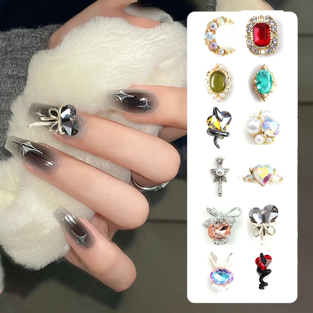 ネイルパーツ ストーン キラキラ 立体 ガラスストーン ラインストーン クリスタルストーン 大粒 ネイルアート パーツ ネイル用ストーン DIY レジン ジュエリーパーツ セルフネイル カラーラインストーン