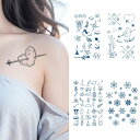 タトゥーシール 花 細胞着色 刺青シール リアル 入れ墨シール 長持ち 防水 ボディーシール ジャグアタトゥー シール 2週間で消えるタトゥー