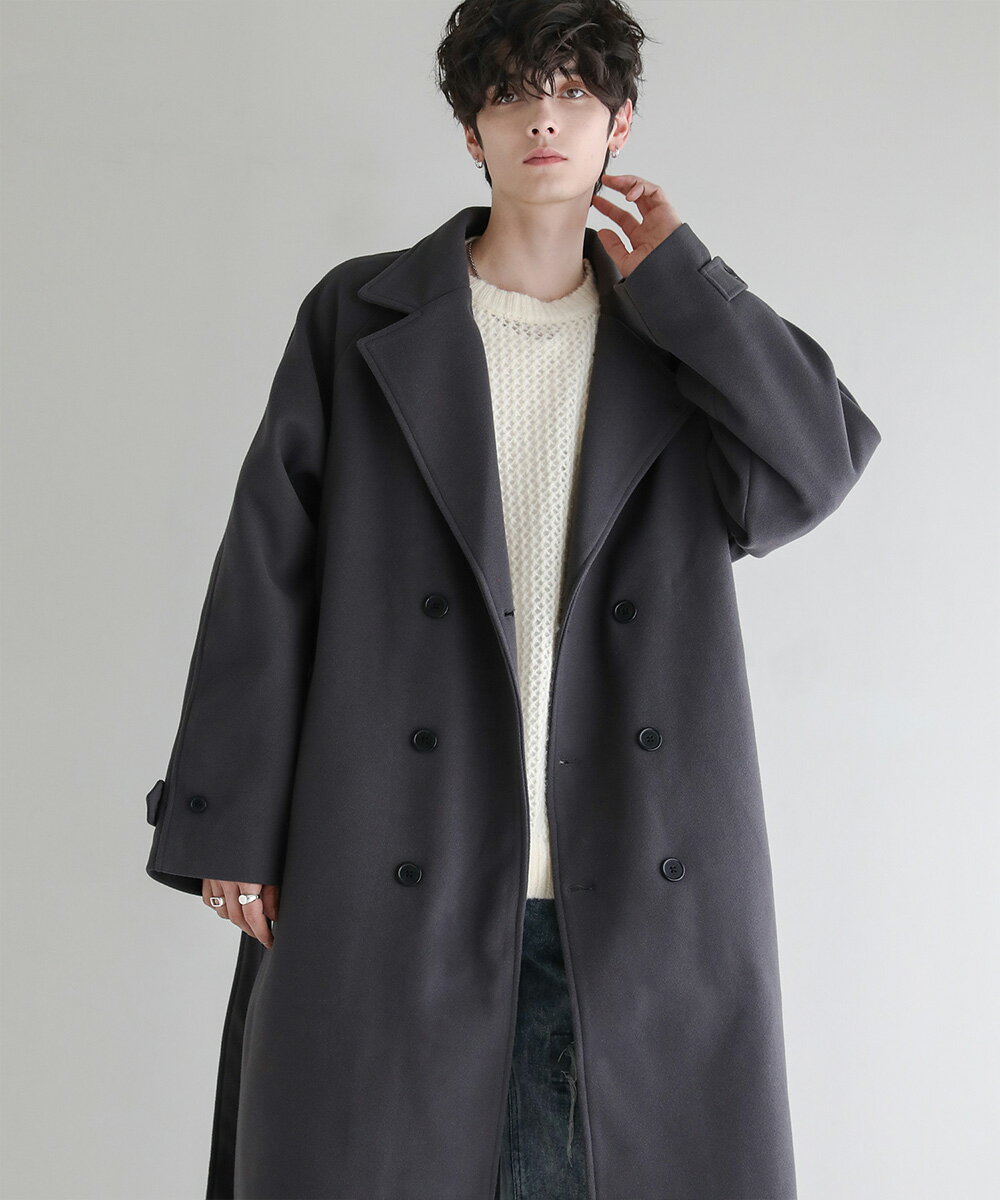 【新品】デヴィルンベース 　ロングコート　腰ベルト　メンズ　ロング丈　ライダース Amazon.co.jp: Oiwenjuanh トレンチコート メンズ ロングコート