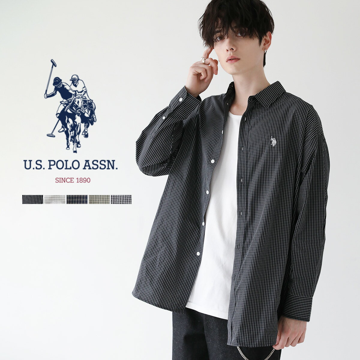 シャツ カジュアルシャツ トップス メンズ U.S. POLO ASSN. 春 春服 秋 秋服 ポリ