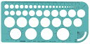 takeda テンプレート 円定規(板寸法112×235×1.0mm テーパエッジ【29-0023】( 製図 製図用品 製図用定規 建築 図面 製図テンプレート...