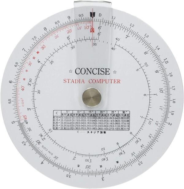 CONCISE コンサイス　円形計算尺 スタジア　デザイン文具 事務用品 製図