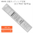 takeda 方眼カッティング定規 方眼5mm 長さ30cm×幅6cm ( 方眼カッティング定規 方眼 5mm タケダ 定規 じょうぎ テーパ加工 溝付き 見やすい 領収書対応可能