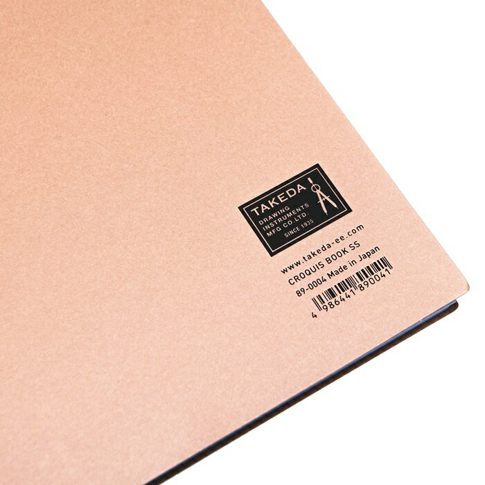 takeda タケダ クロッキーブック SS 212×242mm クロッキー帳 クロッキーブック 速写用 白クロッキー紙 スケッチブック 専用紙 スパイラル製本 リング製本 クラフト表紙 絵描き デッサン イラスト 美術 画材 3
