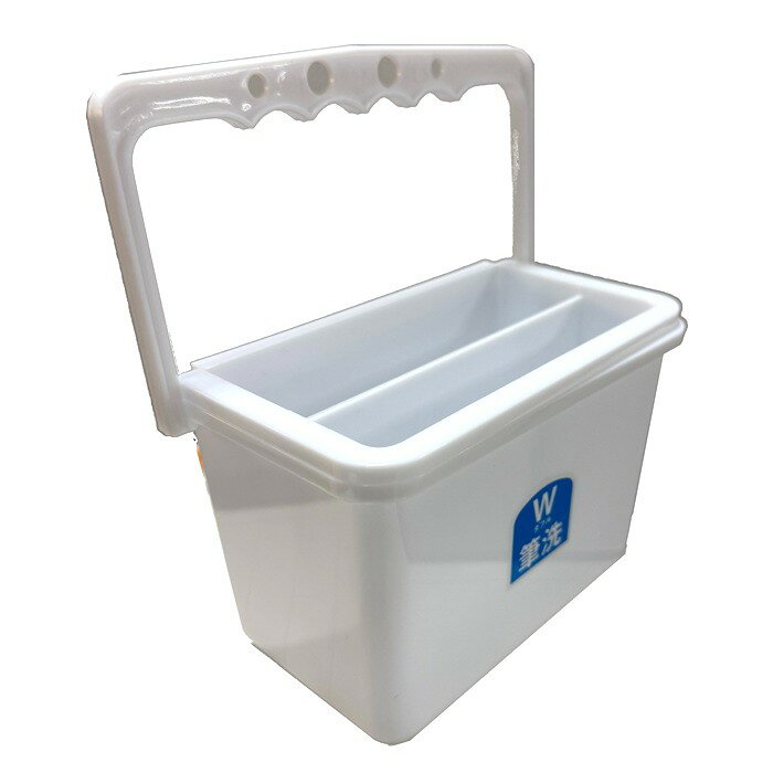 Rakuten - ミッキー W筆洗 10×10 950ml キレイに洗える2槽式バケツ 軽くて丈夫 プラスチック製 持ち手付き 持ち運びラクラク