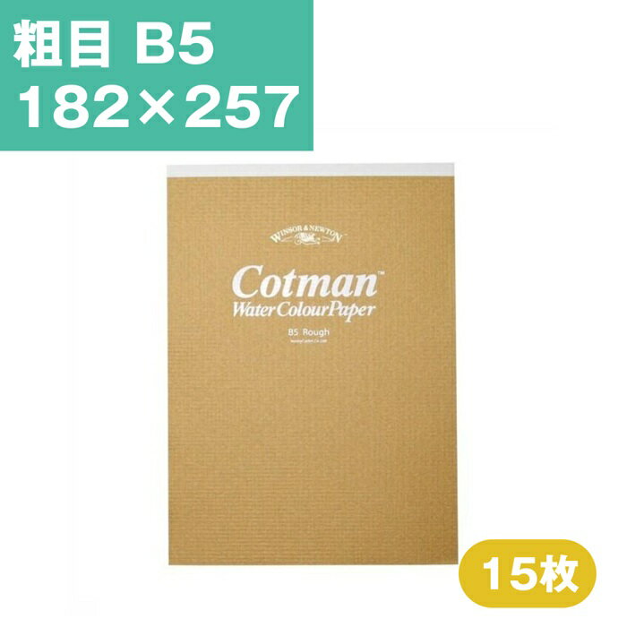 ウインザーアンドニュートン コットマン 水彩紙 スケッチパッド 粗目 B5 182×257mm 15枚 水彩用紙 水彩 スケッチブック 水彩帳 水彩画用紙 画用紙 絵画 水彩画 スケッチブック