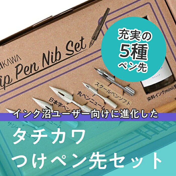 素材本舗 楽天市場店のTACHIKAWA タチカワ つけぺん先セット つけペン 特上研磨 5種ペン先 木製フリーペン軸 ミニカラーインク付 Gペン 丸ペン 日本字ペン サジペン 木製ペン軸 カラーインク 文具 イラスト レタリング 入門セット 日本製 プレゼント｜アングル2