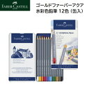 Faber-Castell ゴールドファーバー アクア 水彩色鉛筆 12色 (缶入) 色鉛筆セット ファーバー カステル 色鉛筆 いろえんぴつ 鮮やか 色 クラ...