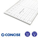 CONCISE コンサイス ステンエッジスケール 20R 広幅 側面ステンレス加工 20×10cm 角定規 デザイン文具 事務用品 製図