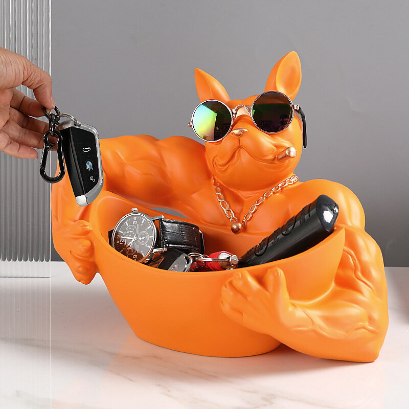 ブルドッグ 小物入れ トレイ 鍵 キーケース 時計 お菓子入れ プレゼント 犬好き 引っ越し祝い 新築祝い [2]