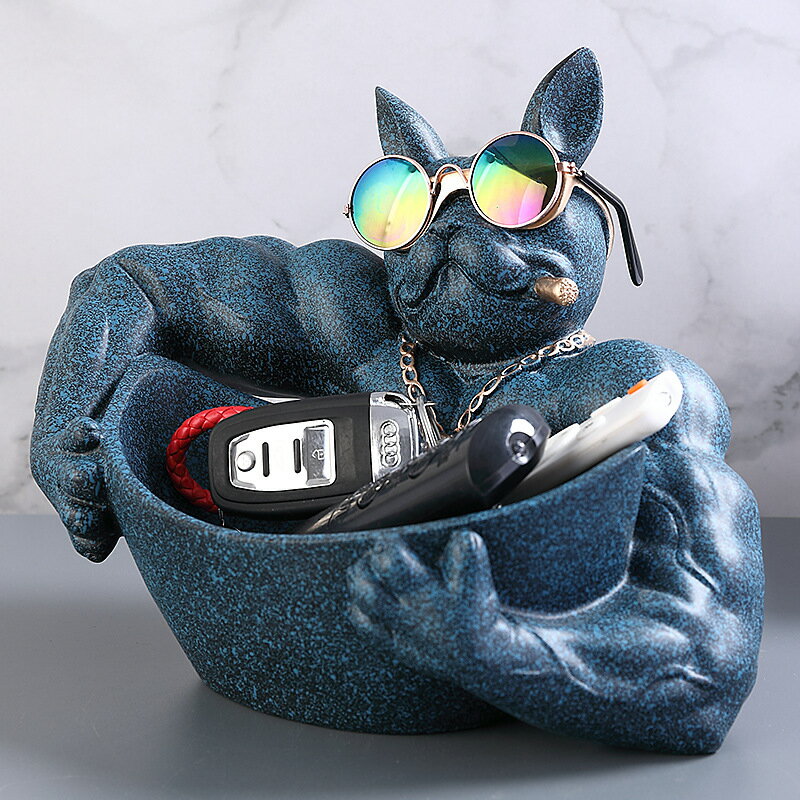 ブルドッグ 小物入れ トレイ 鍵 キーケース 時計 お菓子入れ プレゼント 犬好き 引っ越し祝い 新築祝い [3]