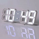 3Dデジタル目覚まし時計 温度 時計 スマート 目覚まし時計 LED 電子 ギフト 大時計 おしゃれ オシャレ インテリア