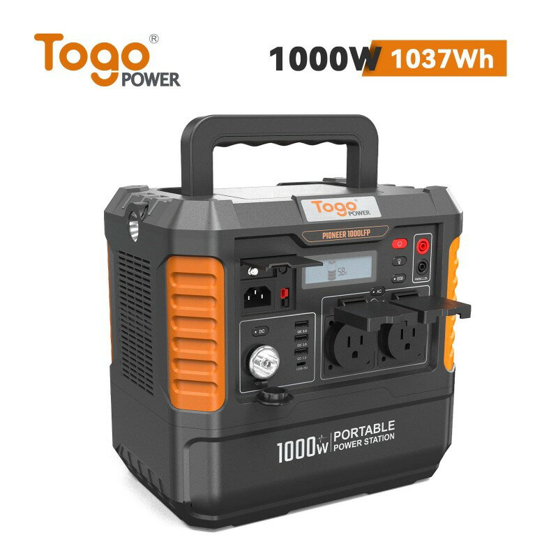 TogoPower 1000W ݡ֥Ÿ ִֺ2000W  ݡ֥Хåƥ꡼ 1037Wh MPPT Ÿ   ХååŸ ɿ  ե뽼 SOSǽ   к ɺҥå