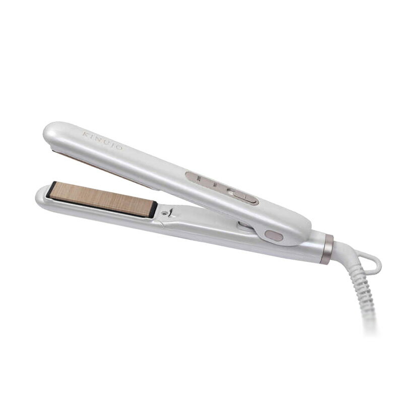 KINUJO 絹女 海外対応 ミニヘアアイロン ミニアイロン ドゥー MINI IRON deux ホワイト KM001 シルクプレート 超軽量 マイナスイオン...