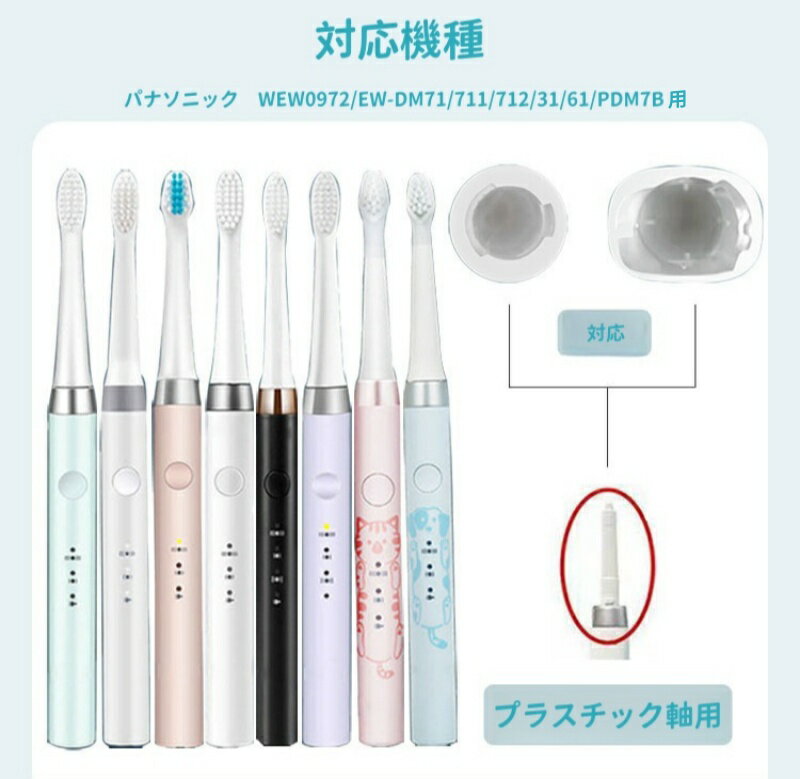 【防塵保護カバー付き】ドルツ用 替えブラシ パナソニック用 互換品 電動ブラシ 密...
