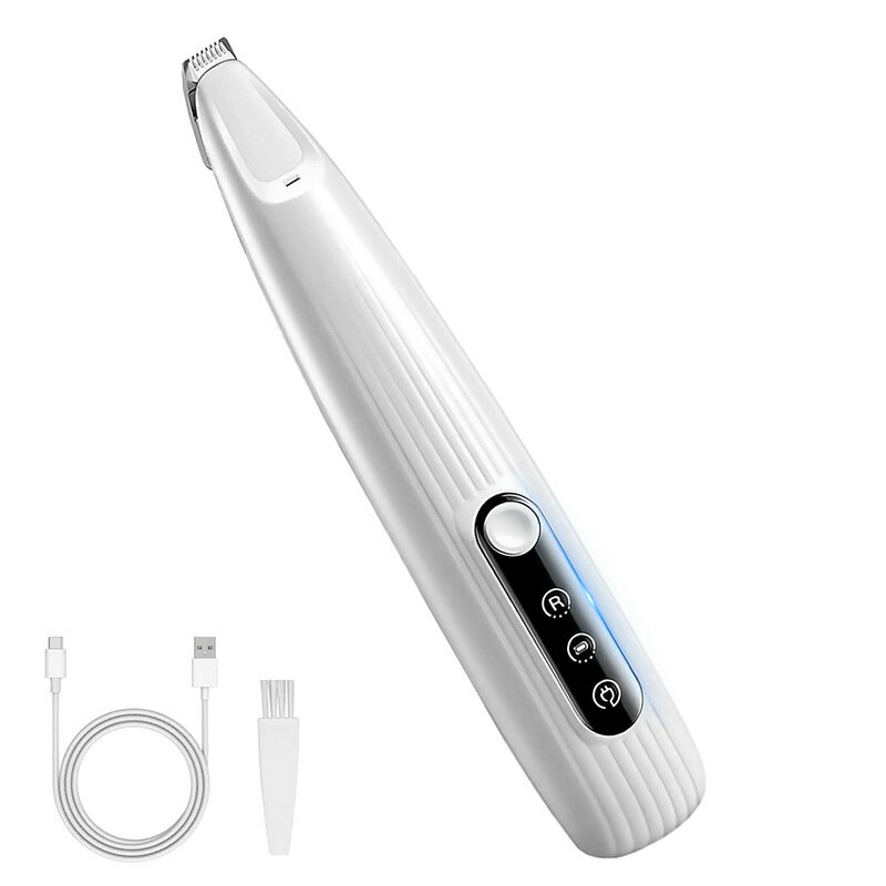 犬猫兼用バリカン コードレス USB-C充電 低騒音 安全刃 9mm精密刃 足裏 耳裏 顔周り お尻周り 肉球の部..