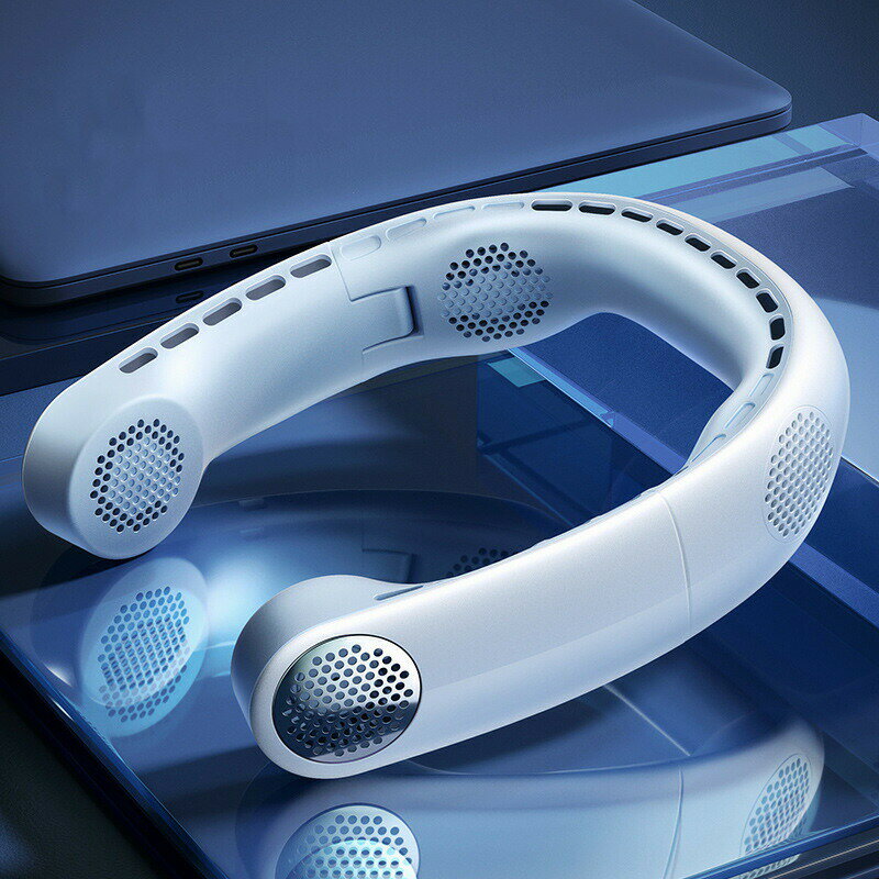 首掛け扇風機 充電式 ハンズフリー ネックファン【首掛け 扇風機 シンプル 首かけ扇風機 ホワイト 3段階風量調節 マスク蒸れ解消 熱中症対策 USB接続 暑さ対策 通勤 通学 運動 父の日 ギフト プレゼント】