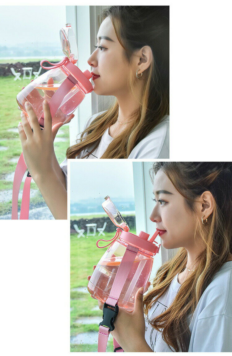 水筒 直飲み ストロータイプ 大容量 首掛け ...の紹介画像2