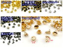 「両6並」 両面カシメ　頭径6mm　足5mm　100組入り　カシメ レザークラフト 金具　革細工　革材料　留め具 カシメ　良い品質　かしめ　リベット　短足　足全長6.5mm 2