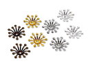 「S座06」 真鍮製パーツ 花座 06番 30個入り 径13mm キャップ