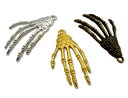 金属チャーム 手 5個入り 大 40*20mm 骸骨 (2821) 値下げ 再入荷予定がありませんn(__)n