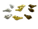 金属チャーム トリ M ビーズ 10個入 立体 15*7*6mm 両穴 鳥 (1421) 真鍮古美 ニッケルシルバー ゴールド