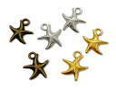 ★金属チャーム ヒトデ A 20個入り 立体 15*14mm 厚3.5mm かわいい parts (3926)