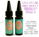 UVレジン お試し2本セット レジン液 低粘度25g入＆中粘度25g入 クリア ハード 高透明 黄変無し 低刺激 ベタつきにくい 高コスパ UV＆LEDライト対応 さらさら 低粘度 ナチュラル 中粘度 計50g入り D7 パーツ バード 2本セット