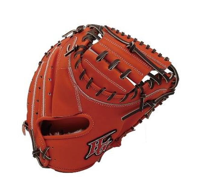HIGOLD ハイゴールド己極 硬式キャッチャーミット己極 野球 SKG-400M 右投げ用 レッドオレンジ×ブラック湯揉み型付けサービス