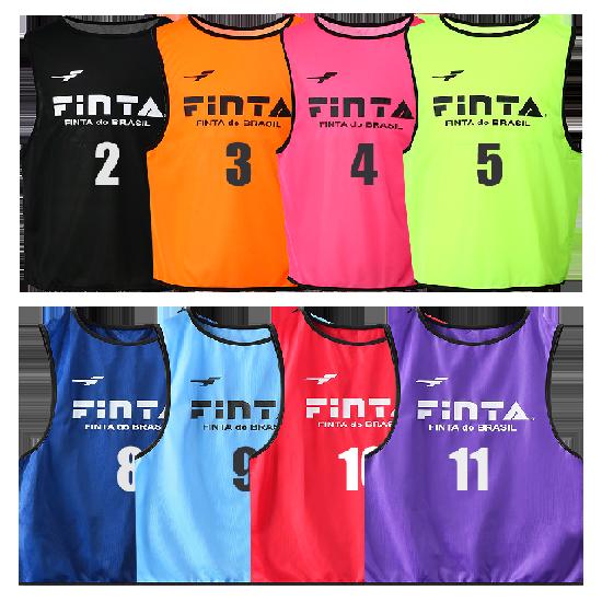 FINTA フィンタ サッカー ビブス番号2〜11 10枚セットゼッケン FT6513