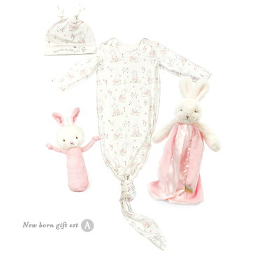 Bunnies By The Bay日本正規代理店新生児長袖バンドラーのギフトセット☆ブロッサム(ピンク) スキピット(ブルー) リトルスター(グレー)(出産祝い ベビー 赤ちゃん 誕生日 女の子 男の子 新生児 プレゼント うさぎ)