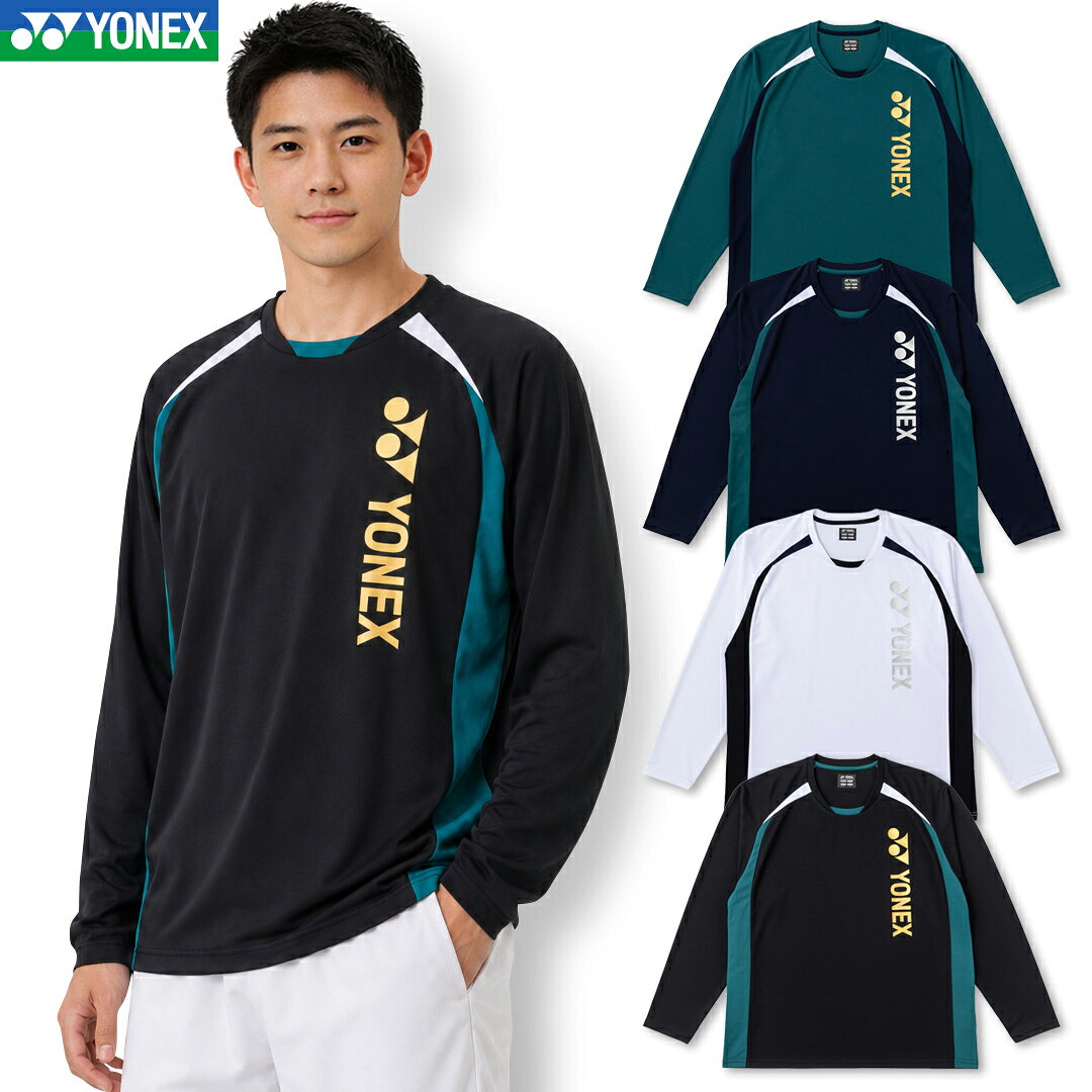商　　　品　　　説　　　明YONEX(ヨネックス)のロングスリーブTシャツです。受注会限定モデルで数量限定モデルです。商品番号16894Y性　　別UNISEX：男女兼用機能・特徴 吸汗速乾、UVカット、制電素　　材ポリエステル100％カ ラ ーブラック(007)ホワイト(011)ネイビーブルー(019)ダークマリン(323)備　　考※掲載写真と実際の商品では、多少色具合が異なる場合がございます。配送方法についてこの商品はメール便（ネコポス）で発送いたします。（一部例外的に宅配便となる場合がありますので、必ずこちらをお読みください）キーワードバドミントン バドミントンウェア スポーツウェア Tシャツ 長袖 ロングTシャツ バドミントンTシャツ 2026 秋冬在　庫　に　つ　い　て当店は他店舗・実店舗も運営しており、在庫を共有しています。本商品は店頭在庫のみとなり、メーカーからの再入荷（お取り寄せ）はございません。在庫がなくなり次第、販売終了となります。在庫情報の更新には細心の注意を払っておりますが、ご注文のタイミングによっては、他店舗や実店舗で同時に注文された場合等に在庫切れとなる場合がございます。誠に恐れ入りますが、その際はご注文をキャンセルとさせていただきます。何卒ご了承いただけますようお願い申し上げます。