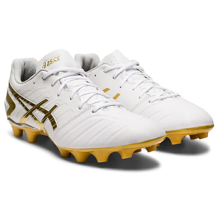 アシックス DSライト NARROW asics 【サッカー・フットサル】 シューズ サッカースパイク 大人 メンズ 細め 天然芝 人工芝 土 DS LIGHT ディーエスライト ナロー ホワイト×リッチゴールド (1103A070-122)